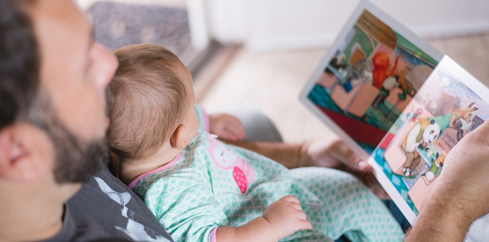 Father and Child Reading