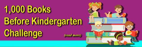 Graphic showing "1,000 Books Before Kindergarten"