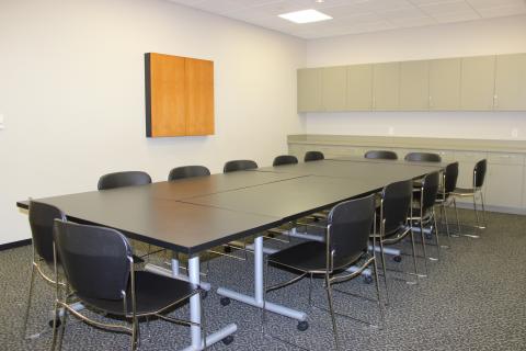 Conference Room 1 at University Branch placed in conference room setup