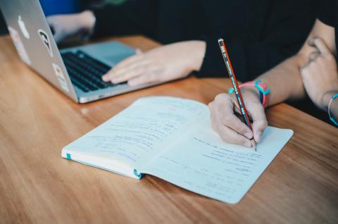 Students taking test