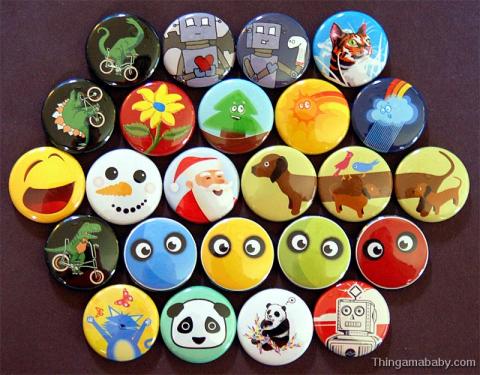 collection of buttons