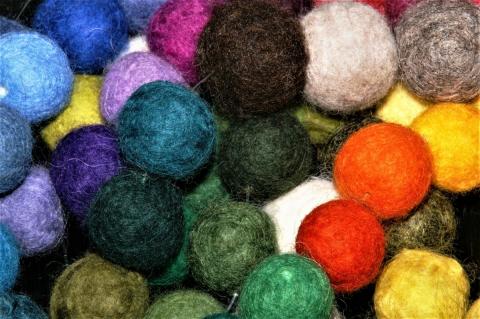 colorful felt balls