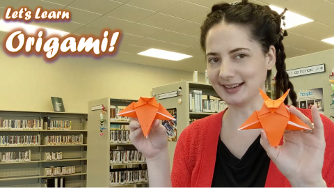 woman with paper owls