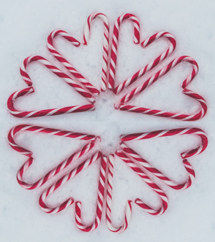 Candy Cane Wreath