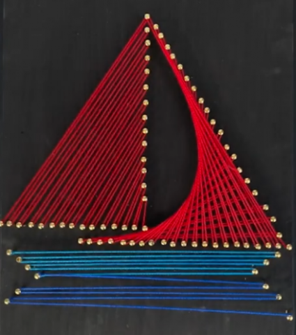 sail boat string art