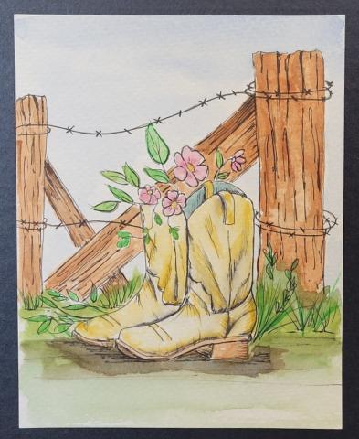 Flowers, Boots, and Barbed Wire