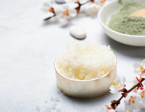 Bowl of sugar scrub