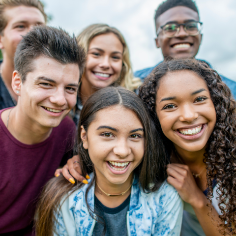 group of teens