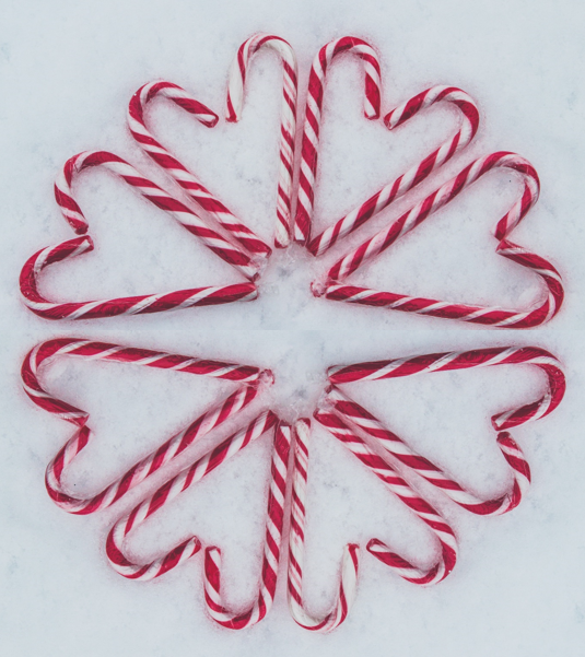 Candy Cane Wreath