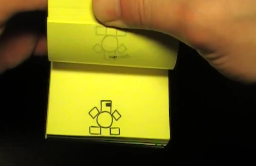 a post it note flipbook