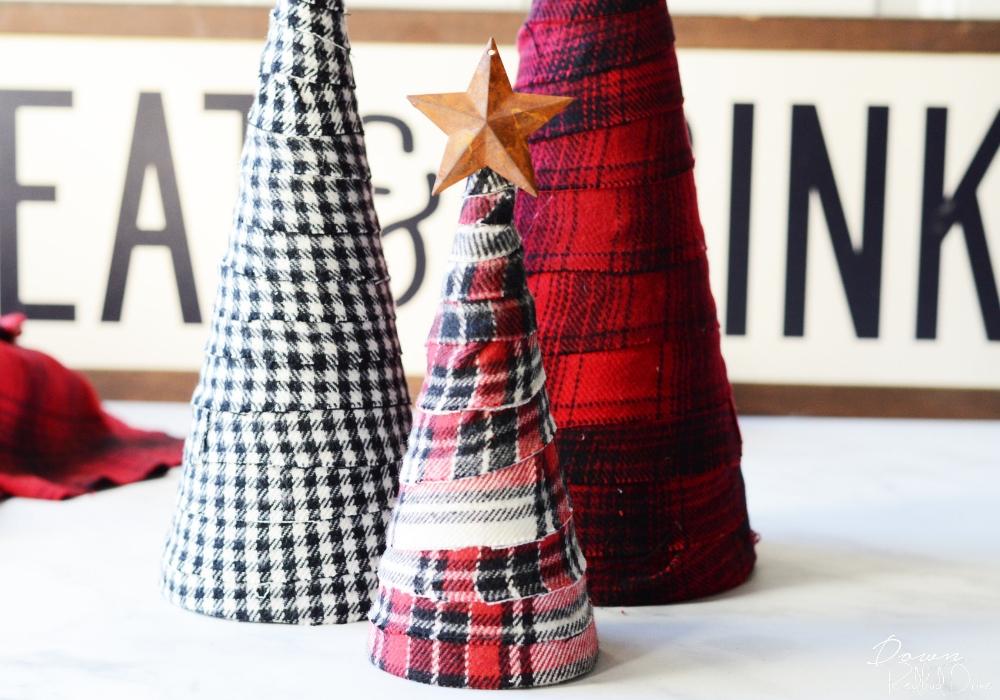 image of three flannel trees