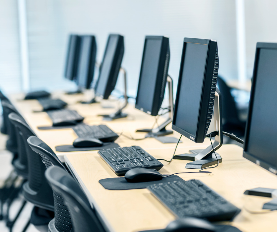 row of computers