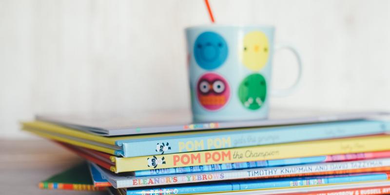 Stack of children's books