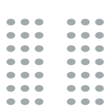 room setup icon of two sections of seating separated by a central aisle and a screen up front